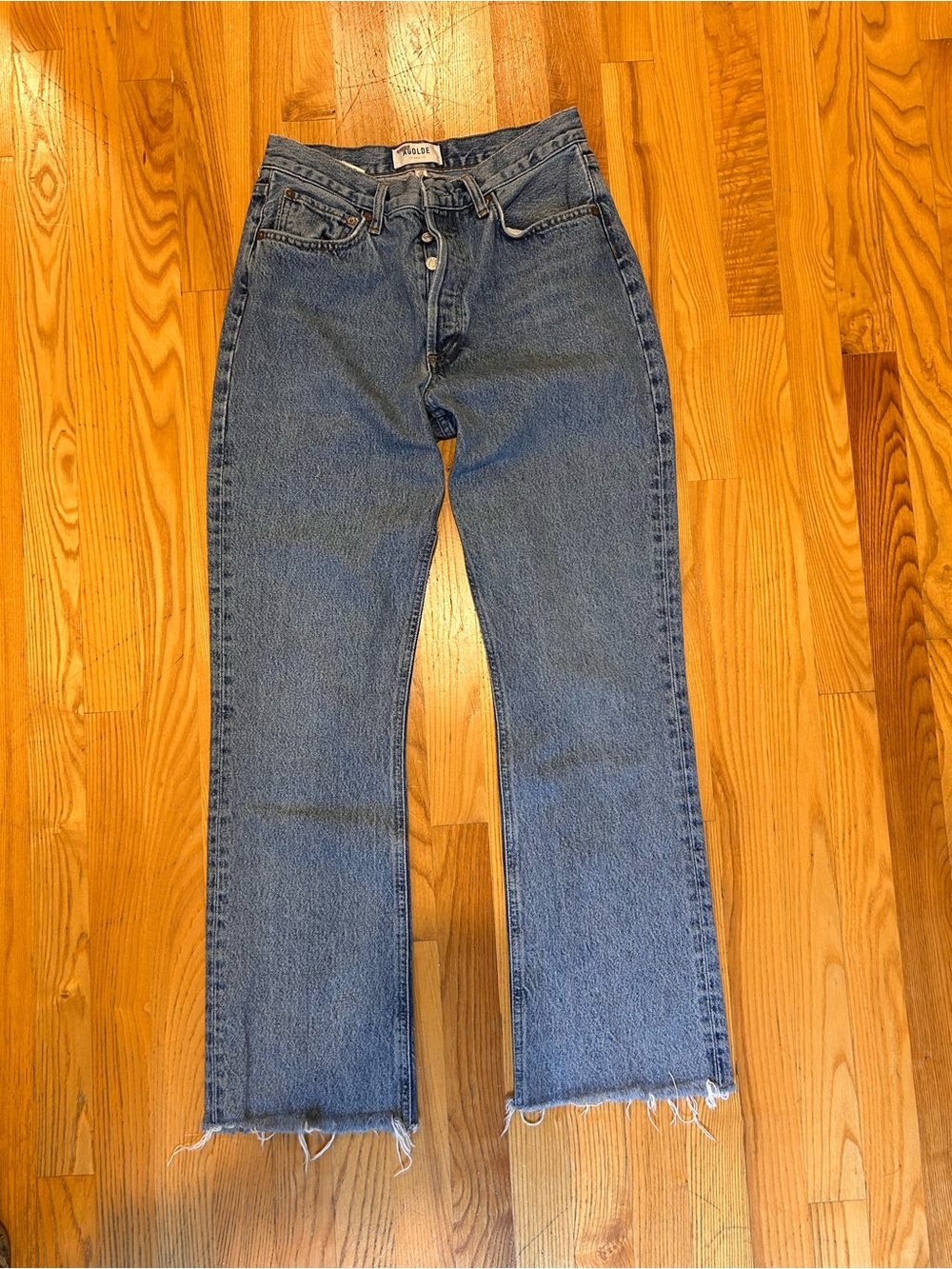 AGOLDE Classic MID-Rise Straight Leg Jeans in Blue